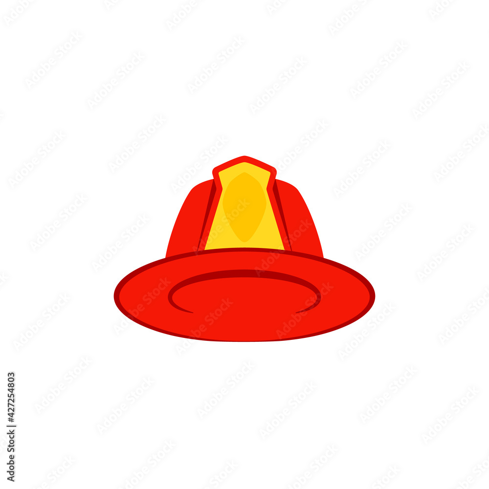 Canvas Prints firefighter hat front view icon. clipart image isolated on white background