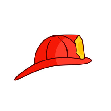 Firefighter hat icon. Clipart image isolated on white background