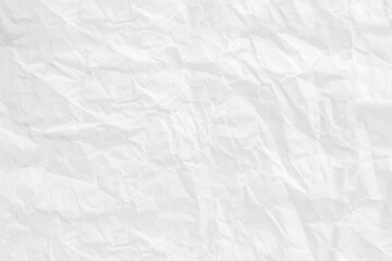 White paper sheet texture background with crumpled wrinkled and rough pattern, empty blank paper page