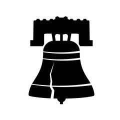 Liberty bell philadelphia silhouette icon. Clipart image isolated on white background - 427255073