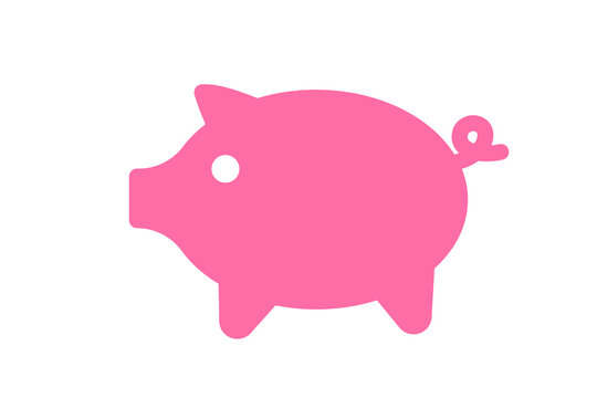 Piggy bank icon. Clipart image isolated on white background