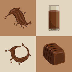 four liquids chocolates