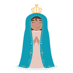 Nossa Senhora Aparecida, padroeira do Brasil - ilustração vetorial