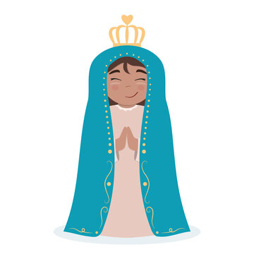 Nossa Senhora Aparecida, padroeira do Brasil - ilustração vetorial