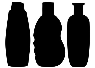 Shampoo and shower gel included. Vector image.