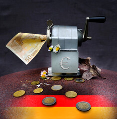 EURO, Geldentwertung, Steuer, Finanzamt, Aktien, Inflation, Deutschland, Sparbuch, Zinsen,...