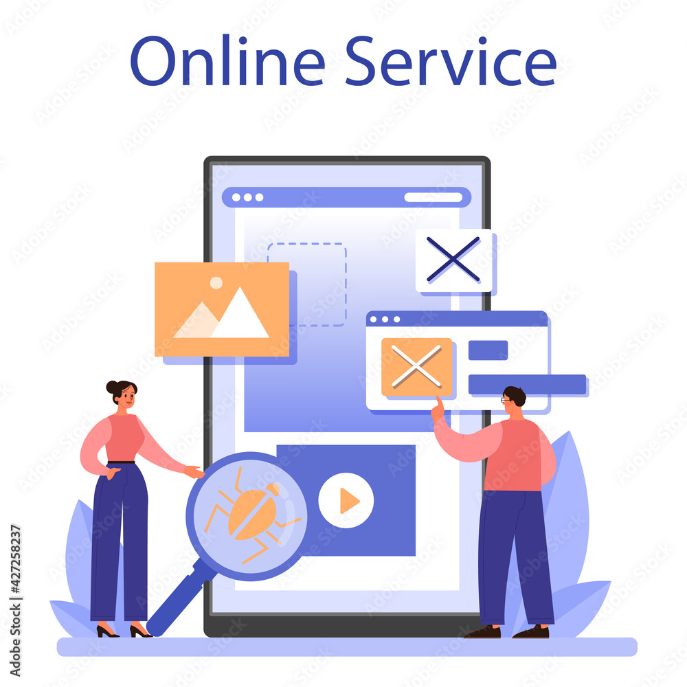 Poster website technical support online service or platform. web page