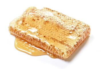 honeycomb sweet organic food on white background