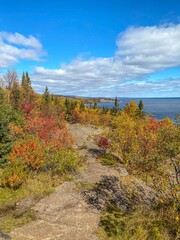 Autumn landscape at Palisade Head along Lake Superior in Minnesota