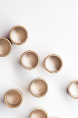 Sleeve bronze bearings on a white background