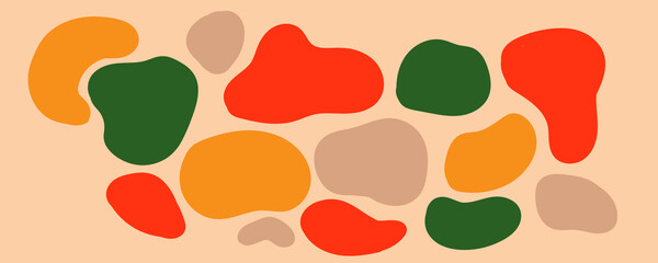 Abstract hand-drawn background. Drawn various shapes and doodle objects. Abstract modern trendy vector illustration. Vector.
