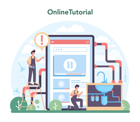 Plumber online service or platform. Plumbing service, professional repair