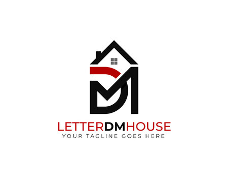 anagram monogram of initial letter A D M logo template
