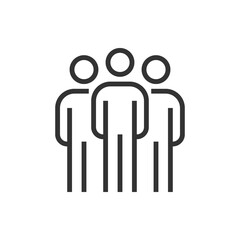 people group icon line business vector