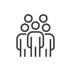 people group icon line business vector