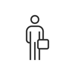 people group  icon line business vector