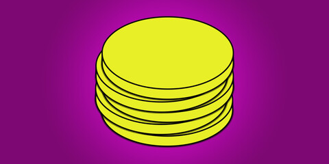 Crypto token illustration art design.