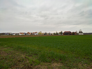 Obraz premium landscape with houses in the foreground