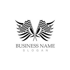 Fototapeta premium Race flag icon design