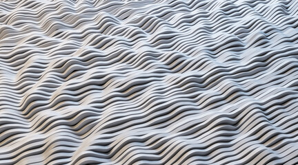 White wavy patterns, wallpaper design and backgrounds concept. 3d rendering