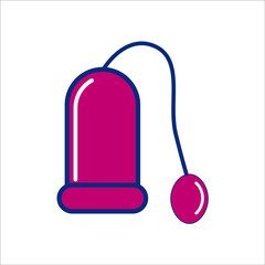 sex toy vector icon, on white background