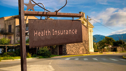 Street Sign to Health Insurance