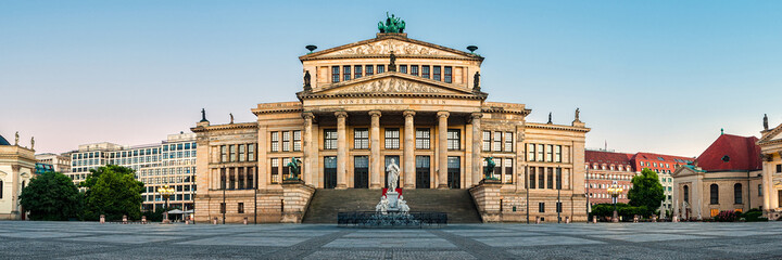 Panorama image of Gendarmenmarkt square in Berlin