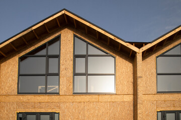 Construction of a town houses from SIP panels.