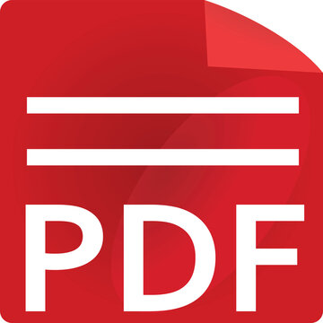 Red PDF icon. vector illustration