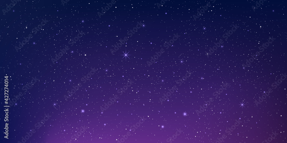 Wall mural beautiful galaxy background with nebula cosmos. star dust in deep universe and bright shining stars 