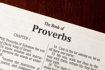 The Book of Proverbs Title Page Close-up