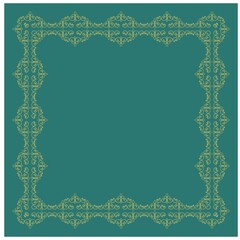 Symmetrical pattern on colorful background. Vector design template.