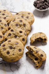 Chocolate cookies freshly baked