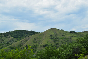 Obraz premium View of the hills in spring. Beautiful nature landscape.