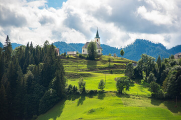 Beautiful summer view of amazing Slovenia nature. Logarska Dolina and Solcava panoramatic road.  © Simona