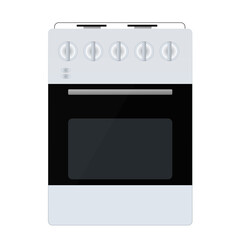 Kitchen stove drawn in a vector