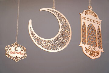 Ramadan decorations in a home .  