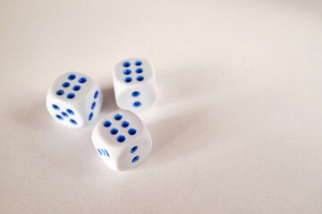 dice  n white background. Collection of dice cubes