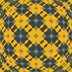 Yellow and gray distorted pattern. Abstract background. Modern shape. Design element for prints, web pages, wall mural, template and textile pattern