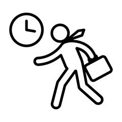 Employees start work icon 