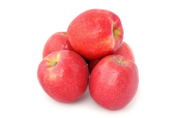 Several red apple isolated on white