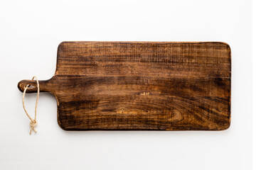 Old wood board texture isolated on white background with copy space for design or work.