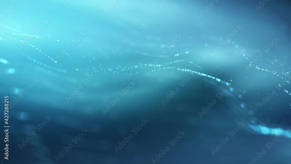Canvas Prints blurry dotted lines waves motion background. artistic artificial underwater copy space animation.