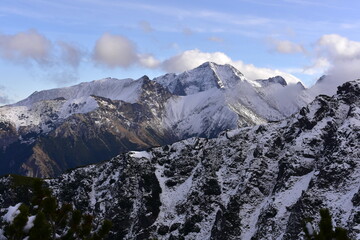 The Tatras, mountains, trail conditions, winter in the Tatra National Park, Poland - obrazy, fototapety, plakaty