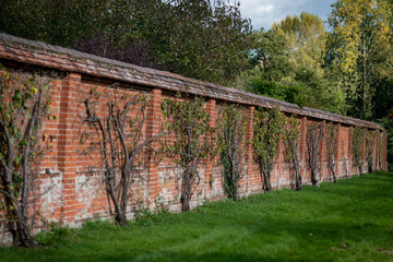 red brick wall