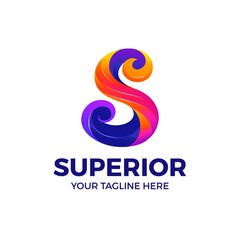 Letter S colorful premium vector logo template