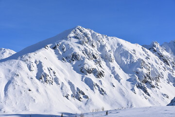 Fototapeta na wymiar The Tatras, mountains, trail conditions, winter in the Tatra National Park