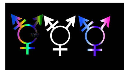 Sexual Orientation Symbol Vector Illustration.Transgender,Lgtb,Gay,Lesbian,Bisexual,Asexual, all in one. Sign.Isolated.Print.