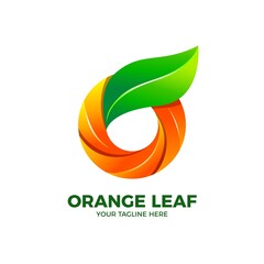 Letter O Orange Fresh Fruit 3D Logo Vector Template