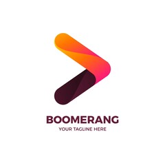 Simple Modern Arrow Logo Simple Modern Arrow Gradient Logo Template